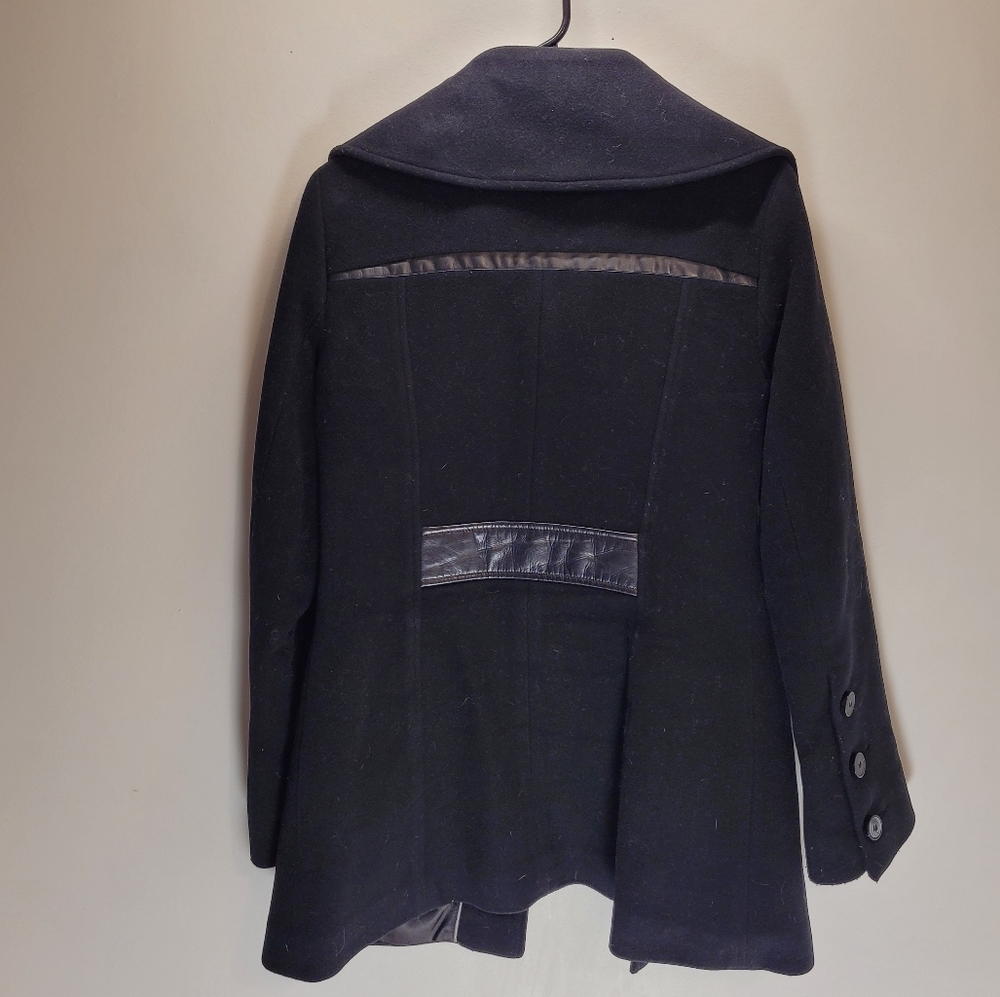 Mackage 70% wool Alma black pea coat- size medium - Picture 4 of 10